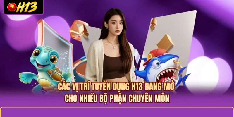 Các vị trí tuyển dụng H13 đang mở cho nhiều bộ phận chuyên môn